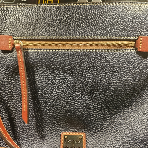 Dooney & Bourke Pebble Grain Zip  Midnight Blue Color Crossbody - Picture 4 of 10